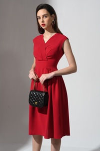 Vestido de lujo para mujer, de buena calidad, largo, manga corta - Product Image 3