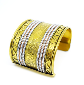 2019 New Year October Austin Brass Metal Miami wedding guest cuff Wide Solid Colorful Brass <b>Bangle</b> <b>Bracelet</b> for Women - Product Image 1