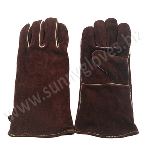 Cowhide Leather Heat Resistance Heavy Duty Industrial Stick Welding Hand Gloves - Product Image 5