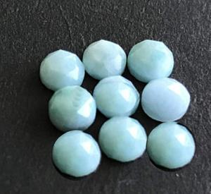 3mm Naturel Larimar Loose Round Rose Cut Cabochon Gemstone Prix de gros Naturel de bonne qualité Pierre Larimar Prix - Product Image 3