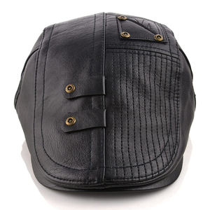 หมวกเบสบอลแฟชั่น,หมวกสีพื้นมีรอยขาดทำจากหนังฟอกยี่ห้อดัง - Product Image 2