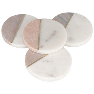 Posavasos de mármol decorativo de uso multifuncional para café, cóctel, taza de cerveza, posavasos de té de mármol, posavasos redondeado - Product Image 1