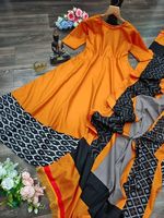R & D Exports Kurti en coton pour femme avec dupatta / Robe et dupatta / Vêtements traditionnels indiens pour fêtes et mariages
