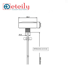 Soporte de tornillo compacto GSM, antena con Cable RG174, conector SMA para aplicaciones al aire libre, la mejor calidad, 46MM - Product Image 2