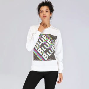 Sweat-shirt en coton molletonné pour femme, vêtement d'hiver, grande taille, Logo personnalisé pour l'extérieur, décontracté - Product Image 6