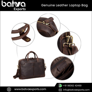 Chất Lượng Cao Cấp 15.6 Inch Chính Hãng Người Đàn Ông Da Của Máy Tính Xách Tay Messenger Văn Phòng Vali Với Độn Bảo Vệ Túi Xách Cho Doanh Nghiệp - Product Image 6