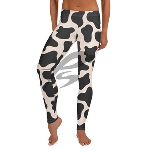Leggings Deportivos de Cintura Media para Mujer, Estampado Animal, con Bolsillos, Control de Abdomen, Secado Rápido, Transpirables, Elásticos en 4 Direcciones - Product Image 1