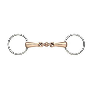 Bridon de confort pour cheval en acier inoxydable avec anneau en O et rouleaux en cuivre - Product Image 1