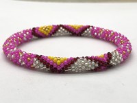 Bracelets et joncs en perles de verre cristal/strass du Népal – Perles de rocaille au crochet faites à la main, tendance, pour femme, cadeau pour mariage, anniversaire, fête