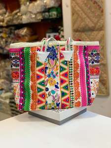 Sacs Banjara en dentelle avec patchwork, pour travail, sac à main avec fermeture éclair sur M création - Product Image 5