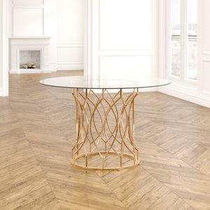 โต๊ะฐานโลหะสำหรับรับประทานอาหารทำจากอินเดียโต๊ะกาแฟกระจกใสสำหรับห้องนั่งเล่นสุดหรูในวิลล่าราคาถูกและไม่แพง - Product Image 3