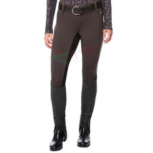 Women's Silicone Tights Horse Riding Leggings with Pocket Wholesale <b>Full</b> Seat Leather Pants Horse Riding Silicone Leggings - Product Image 3