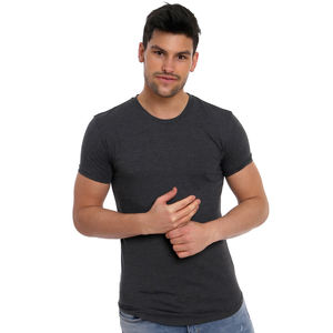 Camiseta Deportiva de Alta Calidad, Transpirable y Ecológica, de Algodón/Fibra de Bambú, Talla Grande para Hombre, con Logotipo Personalizado Impreso - Product Image 5
