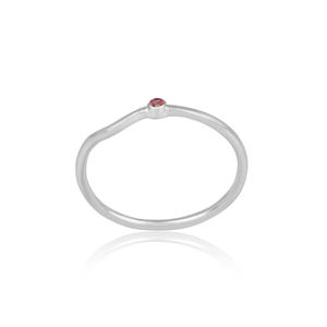 Anillo de plata de primera ley con gema de turmalina para mujer, sortija, plata esterlina 925, piedra preciosa, color rosa, hecho a mano - Product Image 2