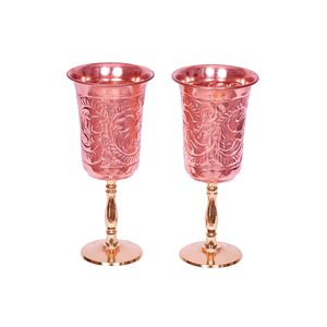 Copa de Vino de Latón de Lujo, Hecha a Mano y Grabada, Capacidad de 200 ml, Ecológica y Sostenible, Clásica para el Hogar, Restaurante o Bar - Product Image 4