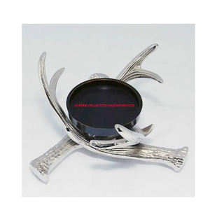 Nickle ชุบโลหะที่กำหนดเองการออกแบบใหม่สีดำถั่วตกแต่งและขนมขบเคี้ยวชามกับเขากวางยืนยอดขายและมีคุณภาพสูง - Product Image 1