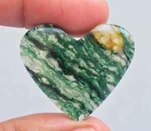 100% ธรรมชาติชีวภาพ Aventurine หัวใจพลอยรูปหัวใจพลอยหลวม - Product Image 1
