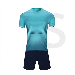 Conjuntos de uniformes de fútbol de bajo precio Servicio OEM Logotipo personalizado Entrenamiento transpirable Corte automático - Product Image 2