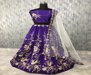 Moda Georgette hilo bordado secuencia trabajo lehenga choli con dupatta boda desgaste mejor precio étnico ropa Surat - Product Image 5