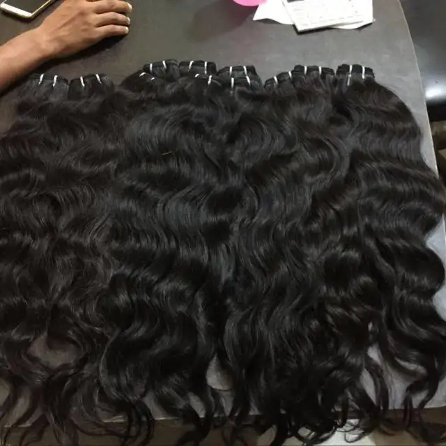 Rambut Manusia Hitam India Grosir Distributor Produk Rambut Remy, Mesin Rambut INDIAN Gelombang Longgar Hitam Pakan Ganda Semua Warna