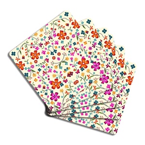 Sous-verres en MDF colorés en bois Style classique pour bureau maison hôtel Restaurant pour vaisselle boisson thé tasse à café - Product Image 1