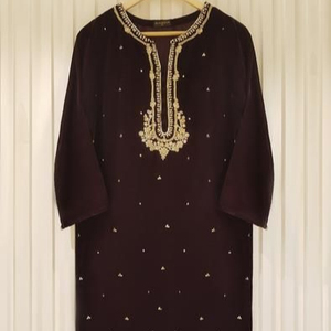 BEAUTIFUL--ELEGANT--KURTA AVEC PANTALON POUR LA Fête-usure-robe Élégant-travail applique pour la Fête/Mariage = 2021. - Product Image 1