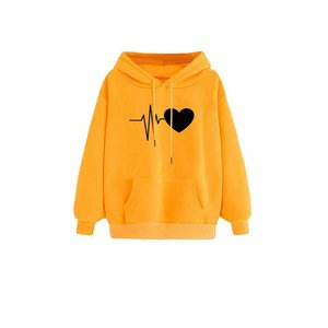 เสื้อฮู้ดผู้หญิง OEM ลายหัวใจ สำหรับฤดูหนาว แขนยาว สไตล์ลำลอง มีกระเป๋า สายรูด ผ้าซับใน 100% ผ้าฝ้าย - Product Image 1