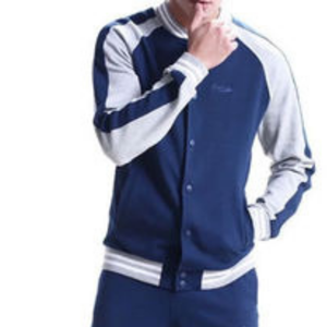 การออกแบบล่าสุด 100% โพลีเอสเตอร์ขายส่งชุดกีฬาที่กําหนดเองฟิตเนส Sweatsuit ลากชุดติดตามชิ้นสําหรับผู้ชาย - Product Image 2