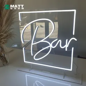 Matt Fabrik Drops hipping benutzer definierte Ihre Namens leiste verwendet Neon Bar Zeichen zum Verkauf für Wand dekor Geschenk Leucht reklame