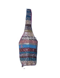 Recycled Cotton Ethnic Indian <b>Bag</b> with Patch Work Indian Handicrafts Use for Women and Girls - Product Image 1