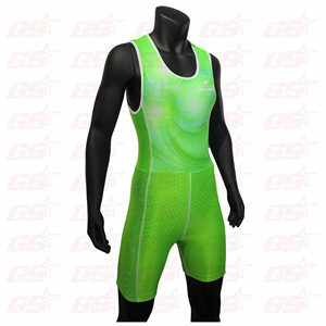 High quality fluorescent green men sublimation rowing suits - Product Image 2