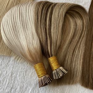 Extensiones de cabello rubio 100% remy, alta calidad, 20 pulgadas, Punta U/plana/I, precio al por mayor - Product Image 2