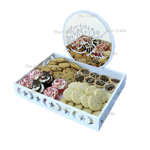 Juego de dos bandejas islámicas decorativas de diferentes tamaños en bandeja de Ramadán de Color gris metálico para uso en restaurantes de hoteles - Product Image 2