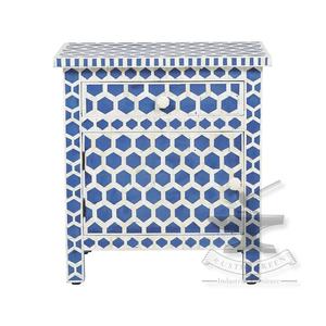 Industrial Style Portable Blue Bone Inlay <b>Sideboard</b> for Home School Apartment Office Versatile Furniture for Outdoor Kitchen Use - Product Image 2