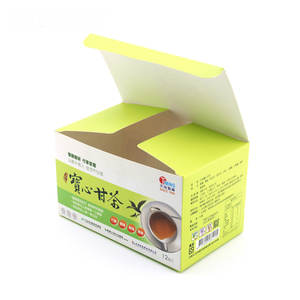 ถุงชากาแฟสีเขียวในกล่องกระดาษวัสดุรีไซเคิลพิมพ์โลโก้ตามสั่งเคลือบด้านเคลือบยูวีแบบโฟลเดอร์ - Product Image 5