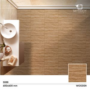 Azulejos de cerámica estándar internacional de la mejor calidad Diseño exterior láser Azulejos de porcelana para pisos de madera 600x600mm 600x1200mm Tamaños - Product Image 2