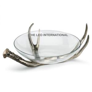 Bol rond poli brillant en aluminium métal collations riz fruits service dessus de table vaisselle bol décoratif pour la maison - Product Image 2