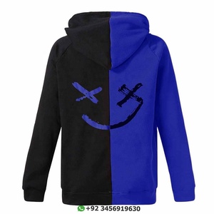 เสื้อฮู้ดซิปสีดำพิมพ์ลายตามสั่ง ผ้าฝ้าย 100% เทคนิคการซักแบบกันน้ำ - Product Image 1