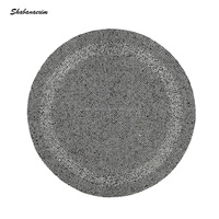 Set de table rond moderne de luxe fait main en perles dorées et blanches, imperméable, pour la maison, le mariage, la table centrale