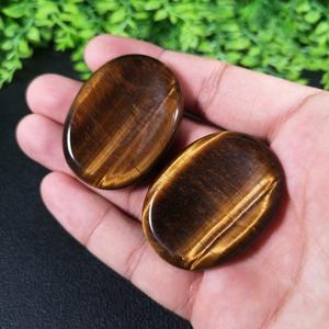 Piedra de Ojo de Tigre Dorado, Cristal de Cuarzo, Ágata Pulida, Estilo Feng Shui, Piedra de la Preocupación para la Sanación de Chakras, Energía de Cristal, Piedra para el Pulgar - Product Image 2