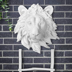 Estatua de Cabeza de <span class=keywords><strong>León</strong></span> de Fibra de Vidrio para Montar en la Pared, Escultura de Resina, Decoración para el Hogar, Pared, Balcón - Product Image 4