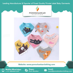 Baberos de algodón de alta calidad para bebé, Bandana, precio al por mayor - Product Image 4