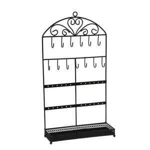 Soporte de brazalete elegante contenedor de joyería con diseño de desplazamiento de hierro forjado negro mate - Product Image 5