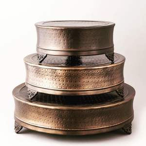 Plateau à gâteau en marbre pour pâtisserie, Dessert, socle plat rond pour centre de table, plat de service pour décoration de mariage, fêtes d'anniversaire, 1 pièce - Product Image 2