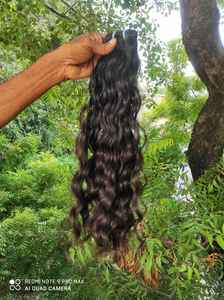 100% extensions de cheveux humains Remy faisceau de cheveux indiens bruts non transformés vierge bouclés Machine Double trame toutes les couleurs teintables - Product Image 4