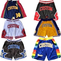 Short de basket-ball avec logo personnalisé, logo sergé, broderie 2022 de maille vierge, design d'équipe, vente en gros