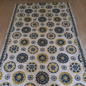 ผ้าฝ้ายคุณภาพสูง งานปักมือ ขายเป็นหลา สำหรับตัดเย็บเสื้อผ้า กระเป๋า และเครื่องนอน  ออกแบบใหม่จากผ้าดิบ - Product Image 3