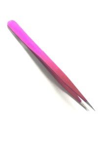 Pinzas para Pestañas Semi Curvas y Rectas con Aislamiento, de Acero Inoxidable Sostenible en Color Transparente, para Extensión de Pestañas - Product Image 4