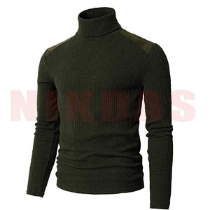 Otoño Invierno Hombres Slim Fit O-cuello Fleece Knitted Pullover Sweater Plus Size Solid Casual - Product Image 1