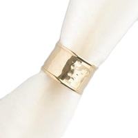 Anillo de servilletas martillado, chapado en oro - Product Image 2